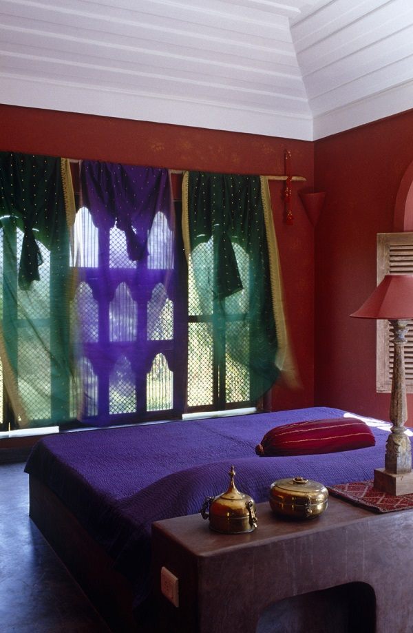 moroccan style interior color scheme purple green brown