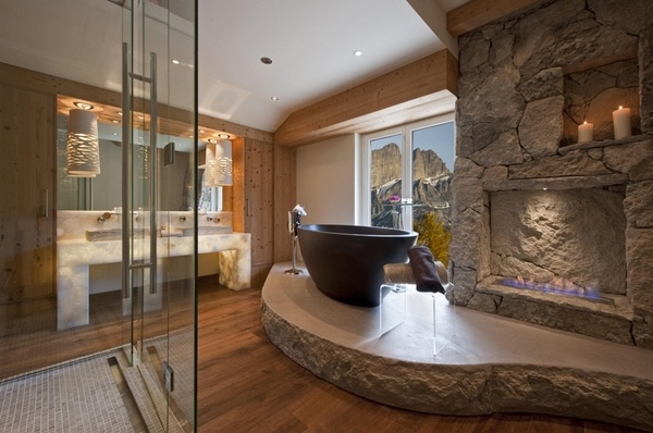 natural stone fireplace laminate flooring walk in shower