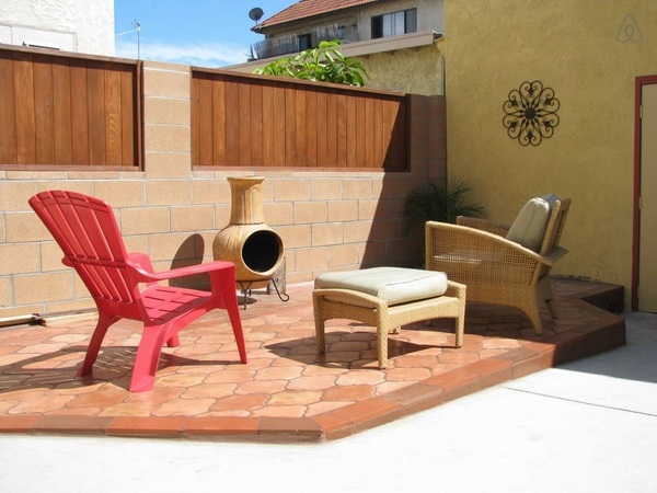 patio deck ideas Saltillo chiminea outdoor furniture 