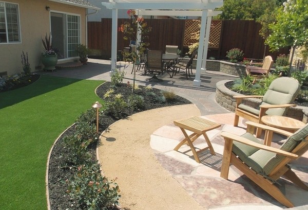 patio design modern landscaping ideas lawn
