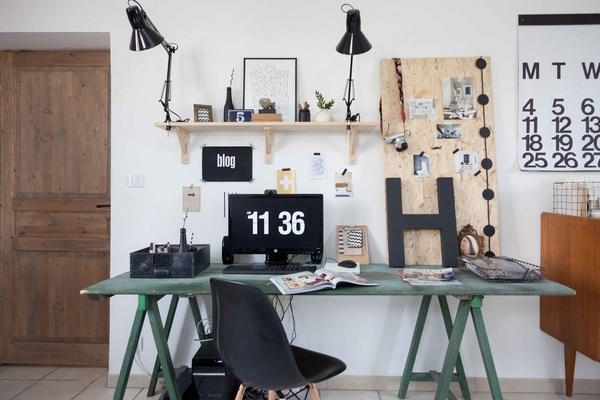 sawhorse desk design ideas home office furniture ideas black chair 