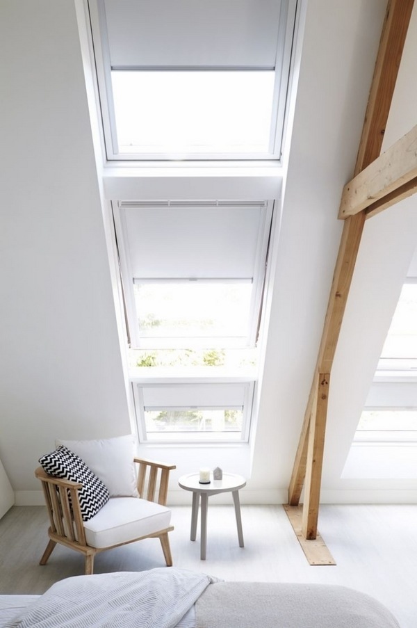 scandinavian-bedroom design minimalist skylights 