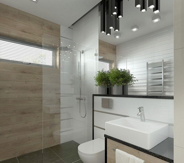 small-bathroom-furniture-curbless-shower-glass-partition-wall 