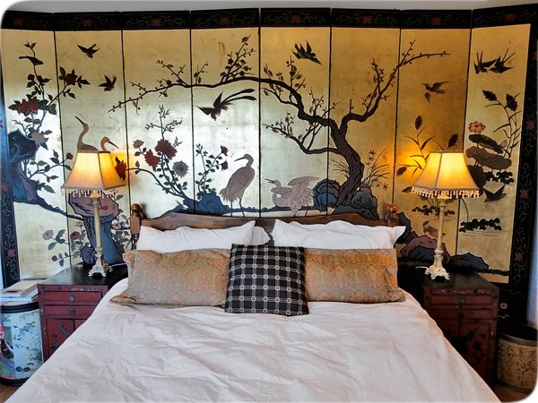 stunning Japanese screen bedroom decorating ideas accent wall