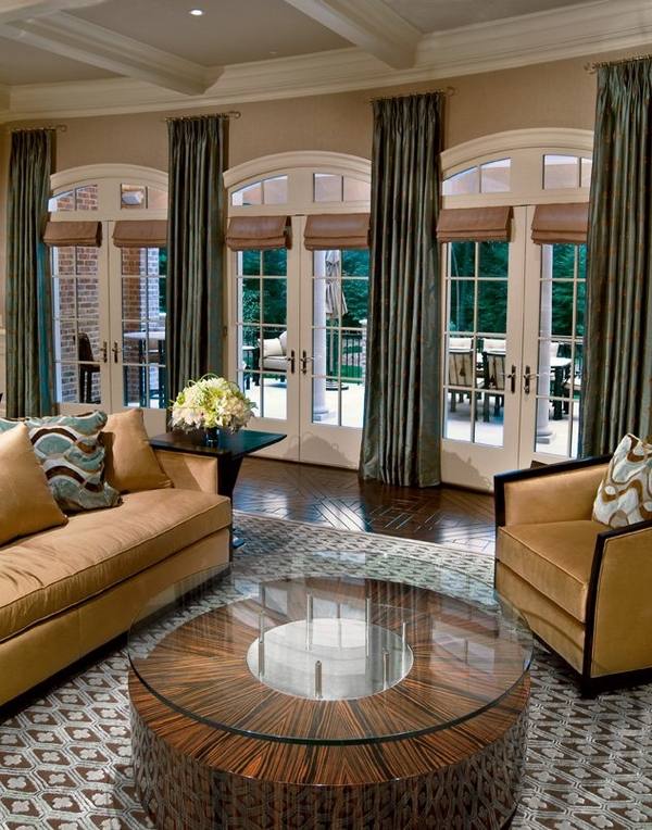 stylish living room interior design curtains for french doors ideas
