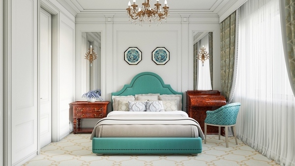 turquoise furniture white bedroom turquoise bed and armchair
