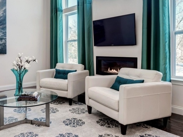 Turquoise Curtains Great Ideas For, Turquoise Living Room Curtains