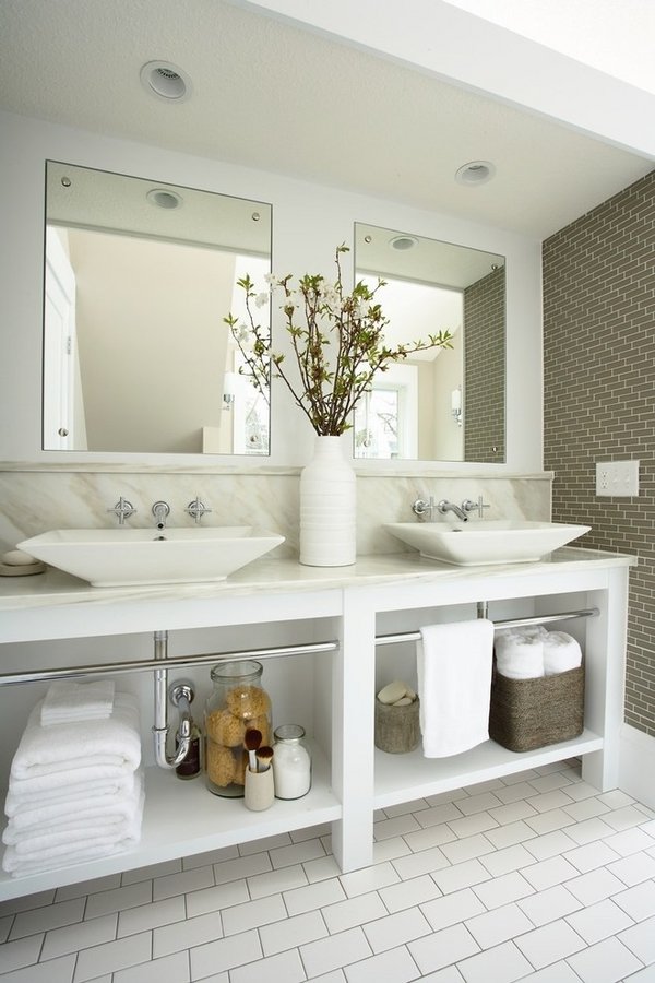Double sink vanity design ideas - modern bathroom ...