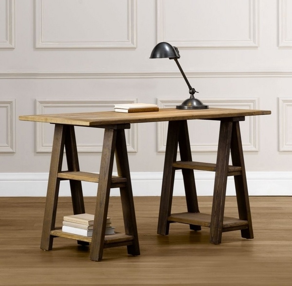 wood sawhorse desk ideas home office furniture ideas