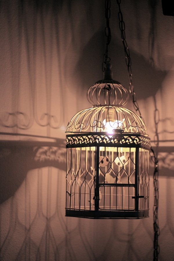 DIY birdcage chandelier ideas romantic lighting ideas 