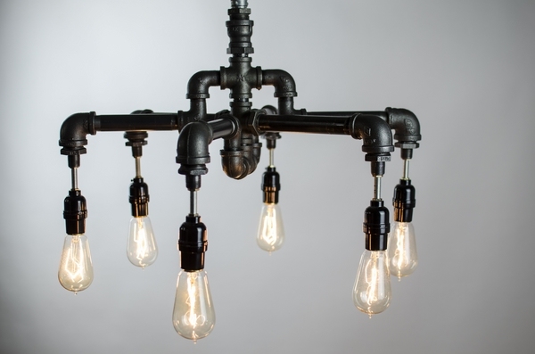 Edison-bulb-chandelier-design-ideas-metal-pipes-industrial-style