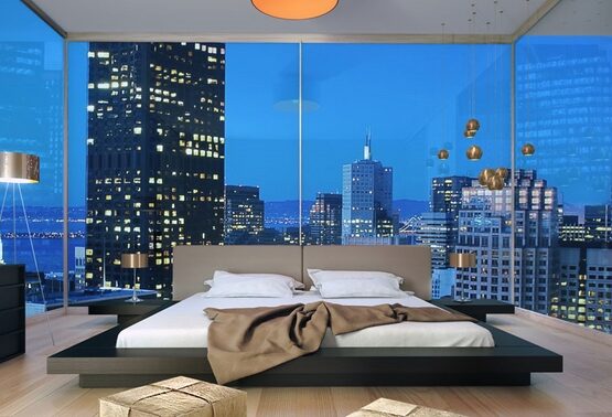 Japanese-style-bed-design-ideas-minimalist-bedroom-platform-bed-Japanese-style-bedroom