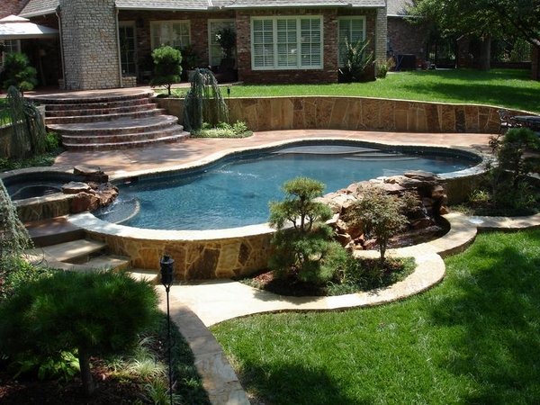 above ground pools with decks garden design ideas retaining wall