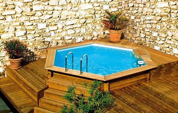 above ground pools with decks small garden pool wooden deck