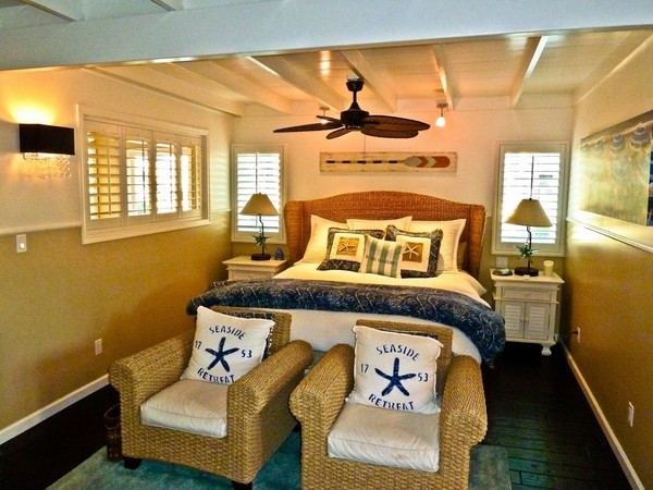 bedroom furniture ideas wood ceiling seagrass 