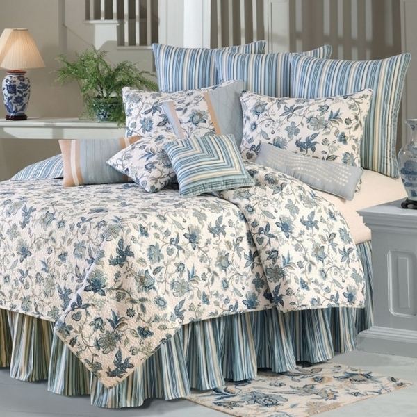 blue bedding set gathered dust ruffles french country bedding sets bedroom decor