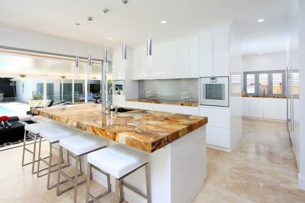 kitchen design onyx countertops white decor ideas