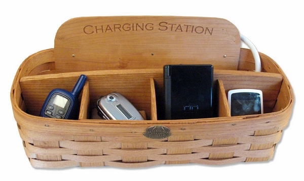 creative DIY charging station basket