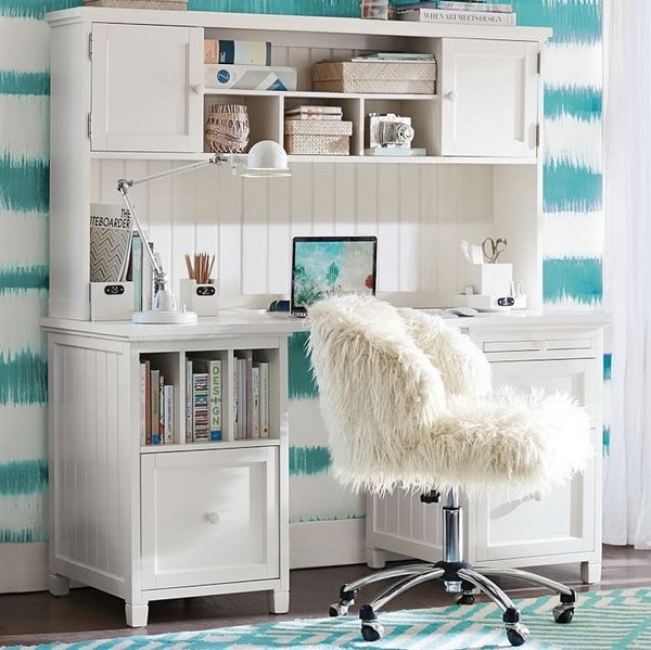 white desk for teenage bedroom