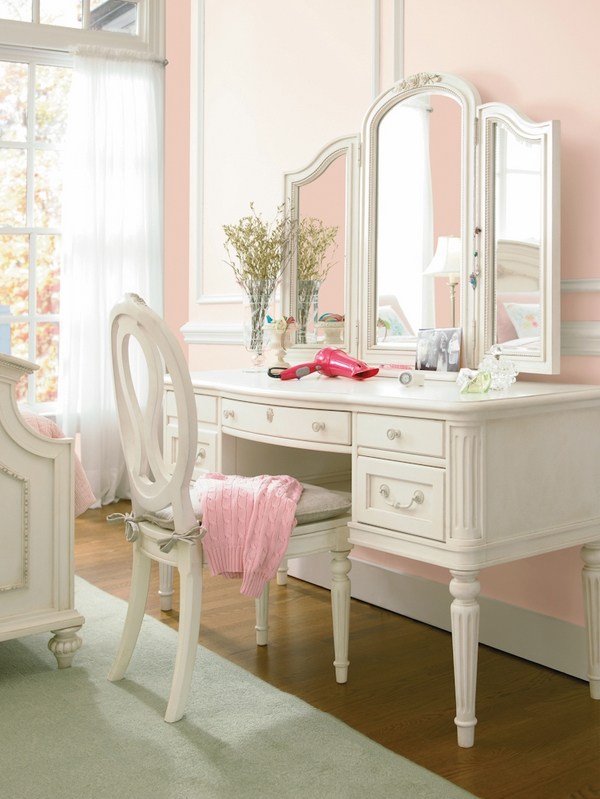 elegant-white-bedroom-furniture-dressign-table-tri-fold-mirror 