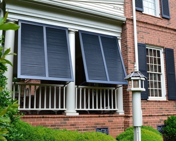 front porch decor bahama black color window