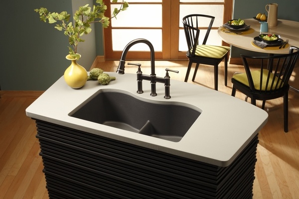 granite-composite-sinks-ideas dusk gray color-kitchen-island-sink-ideas