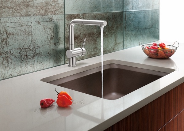 granite-composite-sinks-ideas modern kitchen ideas elegant backsplash