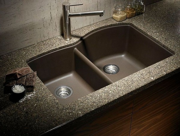 granite-composite-sink-ideas-modern-kitchen-sink design brown sink