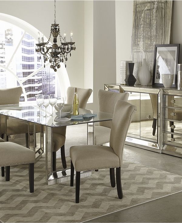 Spectacular Dining Room Furniture Ideas, Glass Mirror Dining Room Table