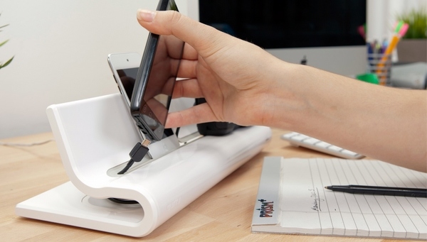 modern charging station ideas desk