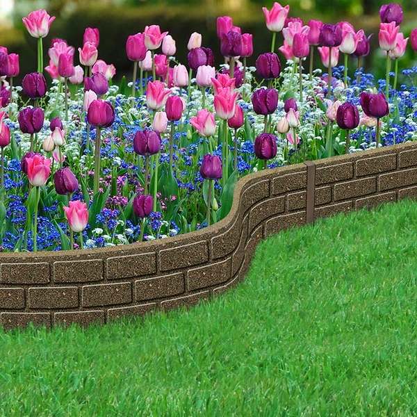 modern garden edging ideas rubber flower beds
