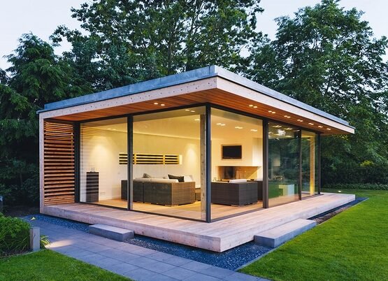 modern-garden-rooms-design-glass-walls-modern-lighting-seating-furniture