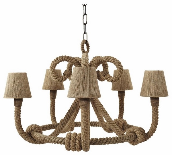 rope chandelier living room decor