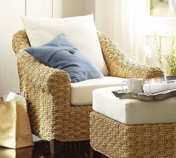 seagrass contemporary armchair stool