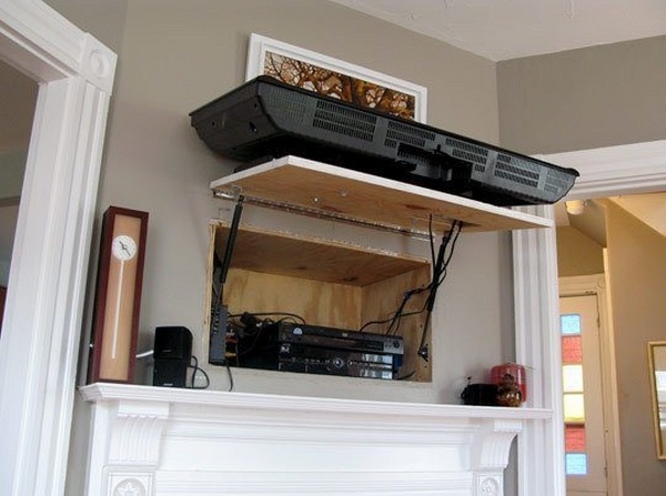  compartment behind tv safe