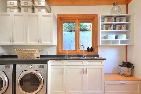 small-laundry-room-cabinets-storage-ideas-white-cabinets-open-shelves