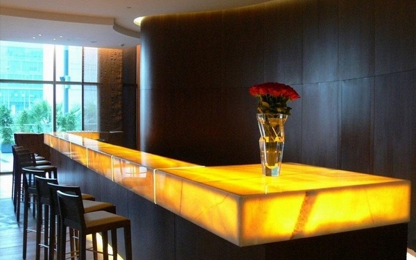 backlit countertop modern design