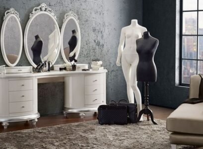vanity-table-with-tri-fold-mirror-qnique-bedroom-furniture-ideas-white-dressing-table