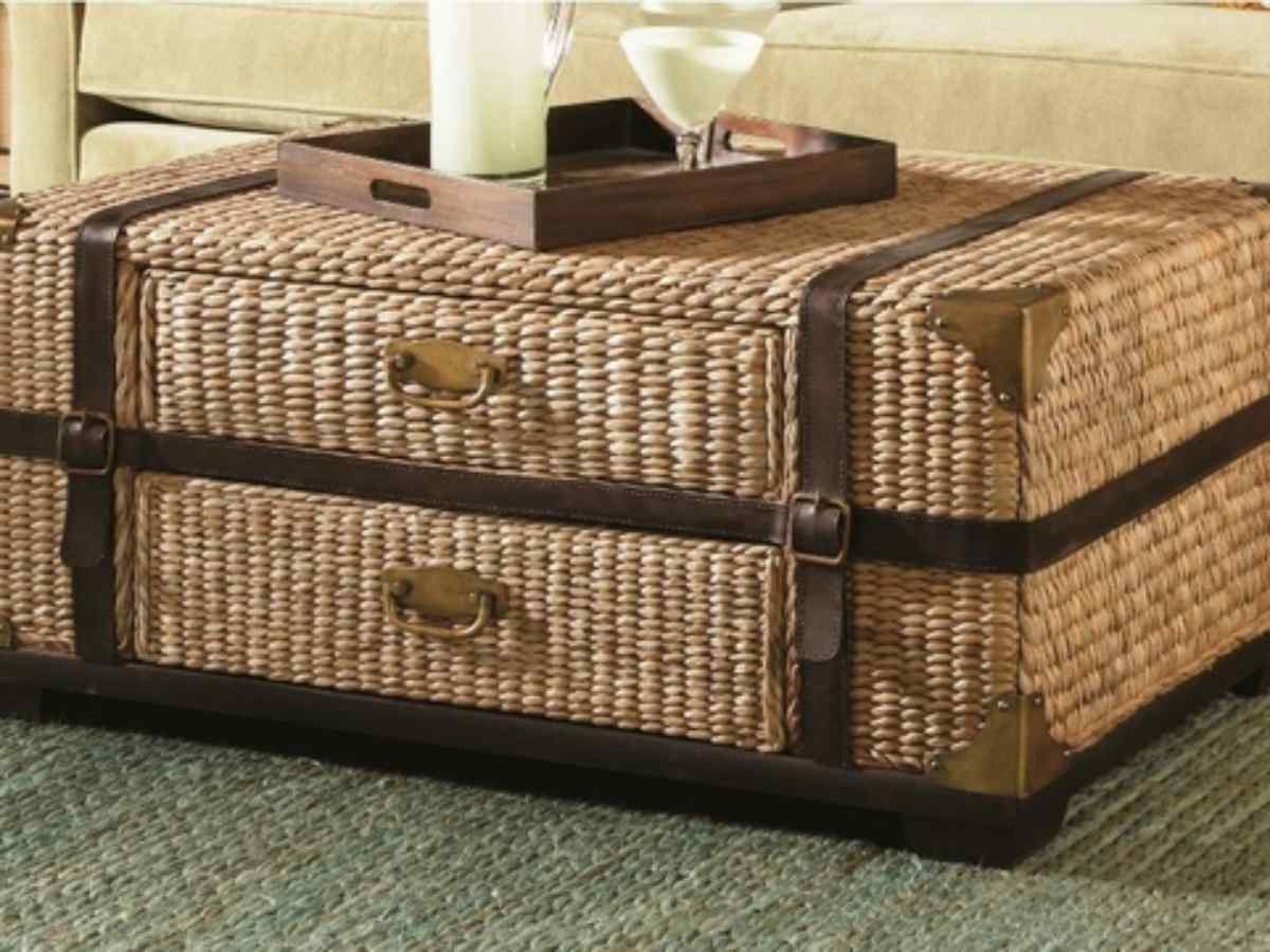 Wicker Coffee Table Trunk / 24 Rattan Coffee Tables For The Summer Home - Ralph lauren marseilles wicker luggage trunk coffee table huge internal storage.