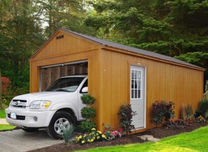 wooden-garage-house-exterior-design-landscaping-ideas