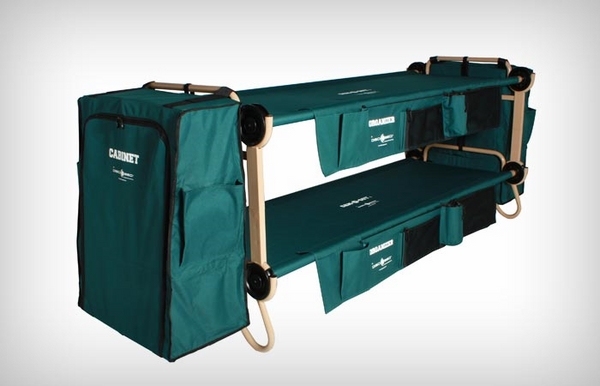 creative camping cots ideas bunk bed camping cot storage pockets