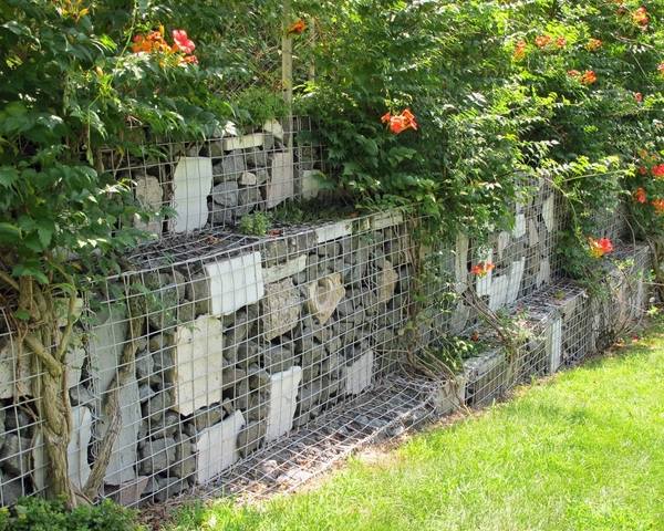 gabion retaining wall garden landscaping