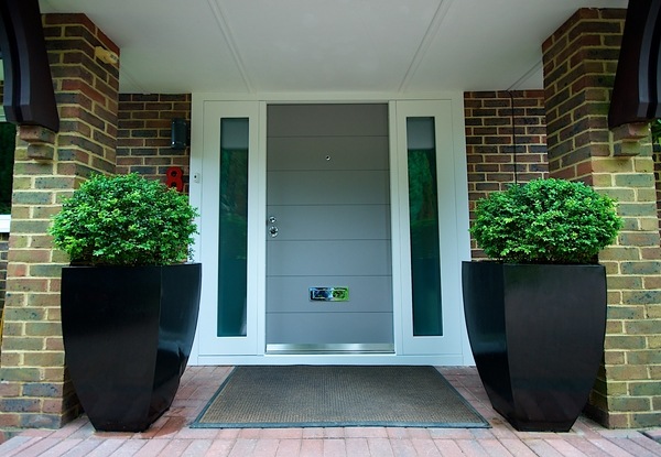 modern design steel front door residential 