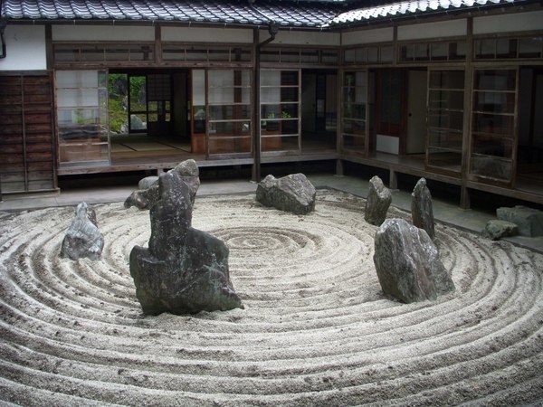 rock garden landscape Zen Japanese garden 