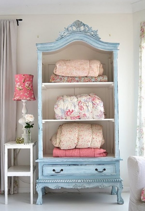 upcycling furniture ideas armoire bedroom shabby chic style