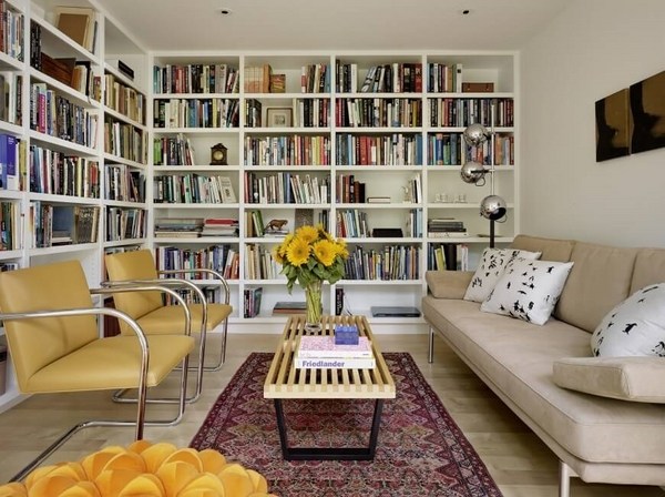 ideas design wall bookshelves living room 