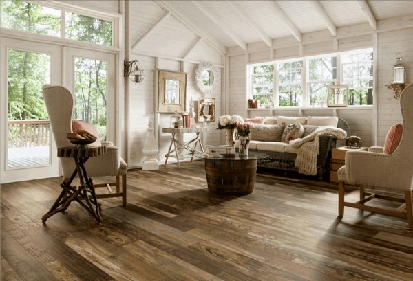 hardwood floors antique floors farmhouse living room 