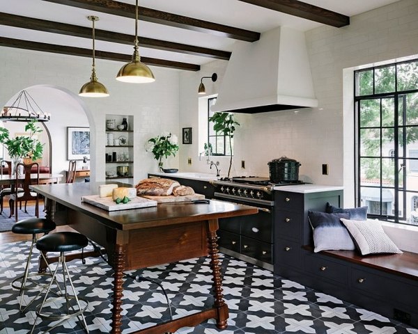 country kitchen design exposed beams 