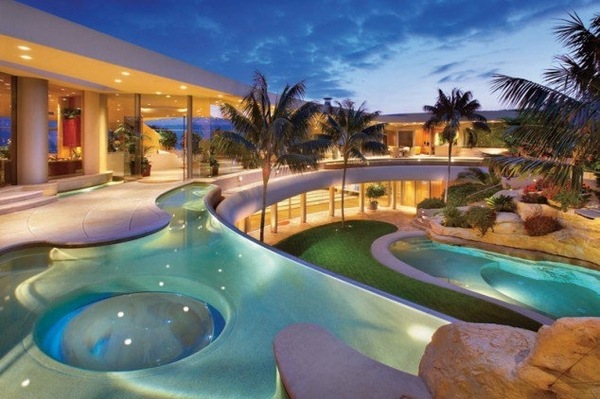 decorating backyard pools design ideas outdoor lighting