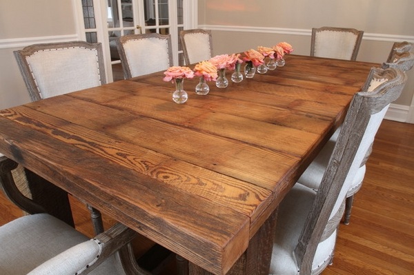 Reclaimed Barn Wood Furniture With, Reclaimed Barn Wood Dining Room Table